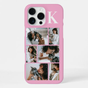 Modern 6 Pet Photo Pink iPhone 16 Pro Max Case
