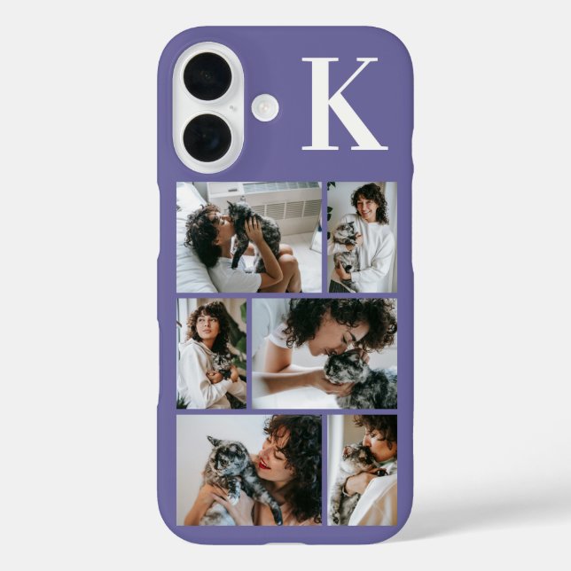 Modern 6 Pet Photo Purple Case-Mate iPhone Case (Back)