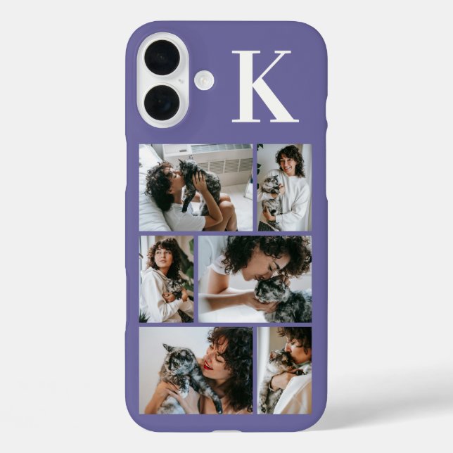 Modern 6 Pet Photo Purple Case-Mate iPhone Case (Back)