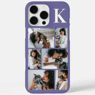 Modern 6 Pet Photo Purple iPhone 16 Pro Max Case