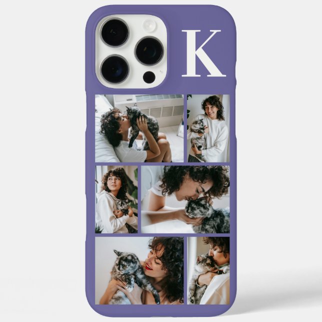 Modern 6 Pet Photo Purple Case-Mate iPhone Case (Back)