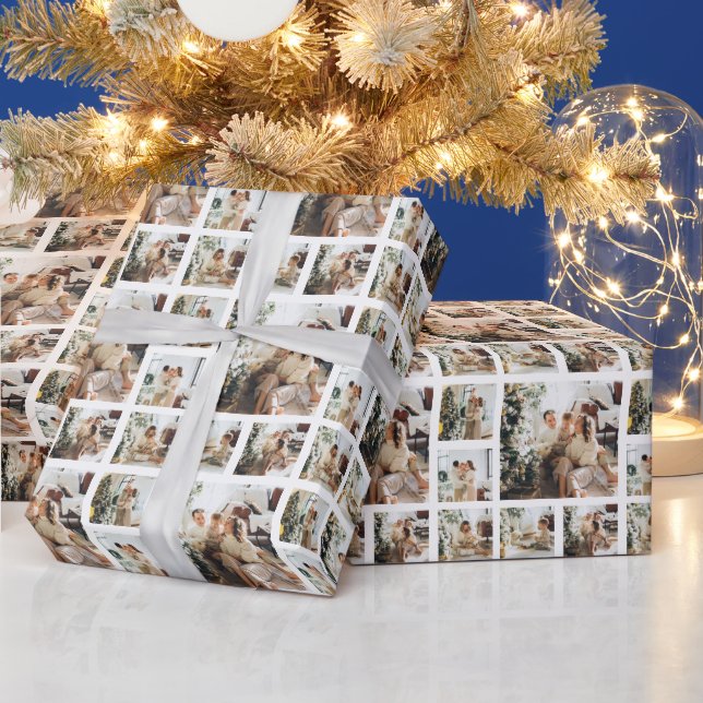 Modern 6 Photo Collage | Christmas Holiday  Wrapping Paper (Holidays)