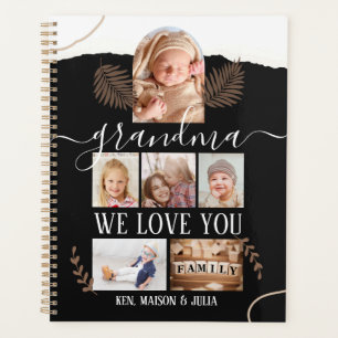 Modern 6 Photo Collage Grandma Personalized  Planner