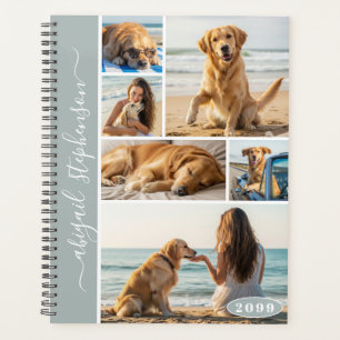 Modern 6 Photo Collage Personalised Custom Planner