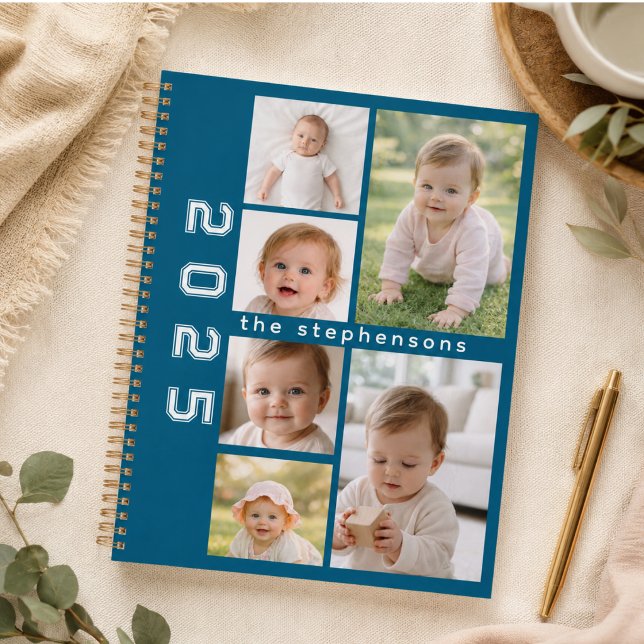 Modern 6 Photo Collage Personalised Planner (Modern 6 Photo Collage Personalized Planner)