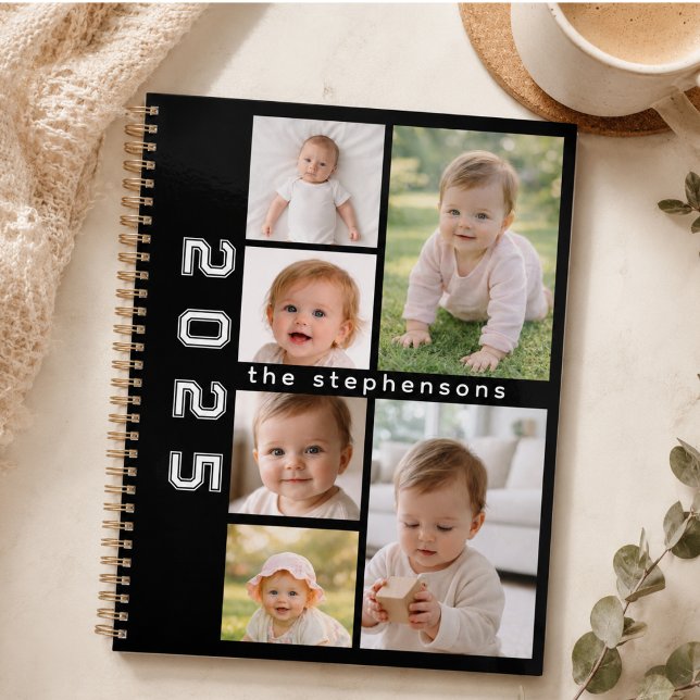 Modern 6 Photo Collage Personalised Planner (Modern 6 Photo Collage Personalized Planner)