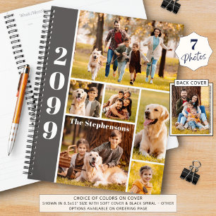 Modern 6 Photo Collage Personalised Planner
