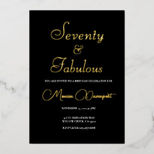 Modern 70 and Fabulous 70th Birthday Party