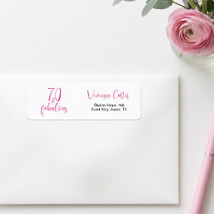 Modern 70 and Fabulous Pink 70th Birthday Party