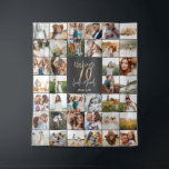 Modern 70th birthday multi photo script  tapestry<br><div class="desc">Modern minimal multi photo script 70th birthday fleece blanket gift. Ideal gift available for mums,  dads,  grand,  grandad of any family member. Stunning elegant script text. Black,  white and gold design.</div>