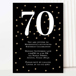 Modern 70th Birthday Party Invitation