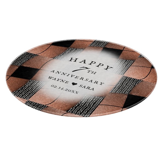 Modern 7th Copper + Wool Anniversary Cutting Board (Corner)