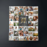 Modern 80th birthday multi photo  tapestry<br><div class="desc">Modern minimal multi photo script 80th birthday fleece blanket gift. Ideal gift available for mums,  dads,  grand,  grandad of any family member. Stunning elegant script text. Black,  white and gold design.</div>