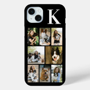Modern 8 Pet Photo Black iPhone 15 Mini Case