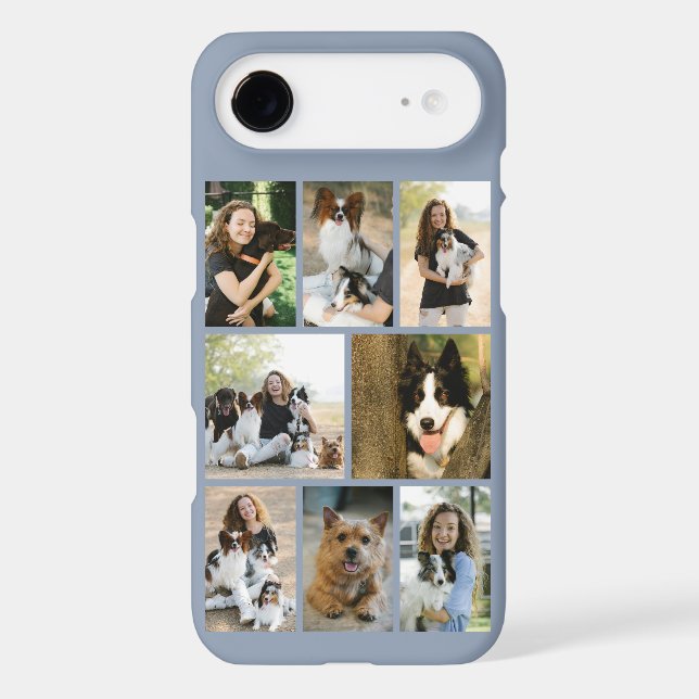 Modern 8 Pet Photo Dusty Blue (Back)