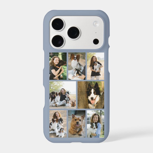 Modern 8 Pet Photo Dusty Blue (Back)