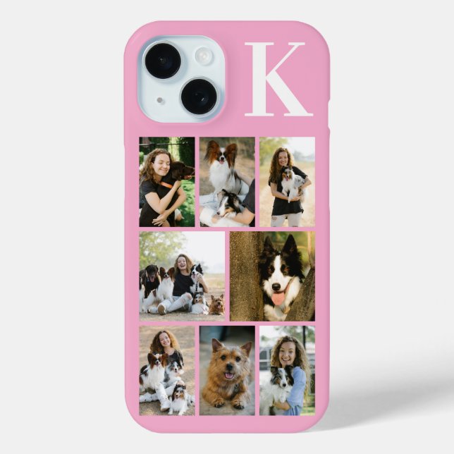 Modern 8 Pet Photo Pink Case-Mate iPhone Case (Back)