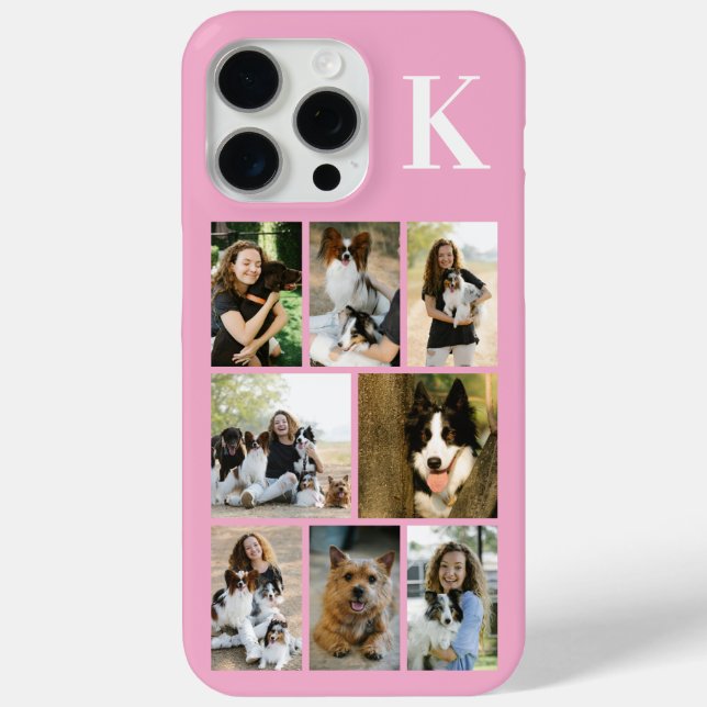 Modern 8 Pet Photo Pink Case-Mate iPhone Case (Back)