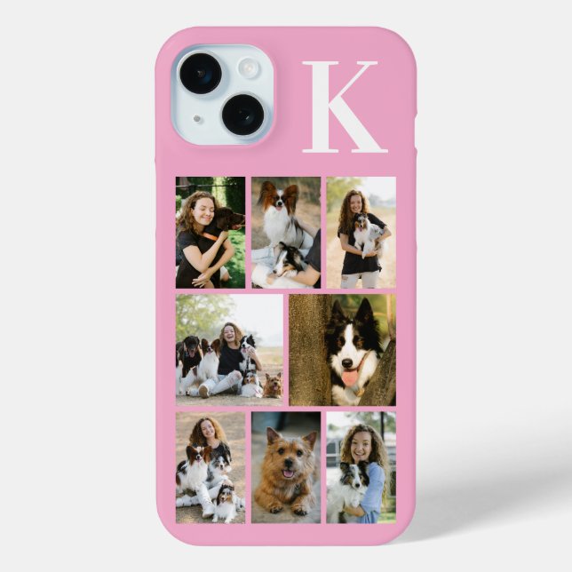 Modern 8 Pet Photo Pink Case-Mate iPhone Case (Back)