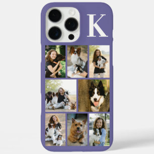Modern 8 Pet Photo Purple iPhone 16 Pro Max Case