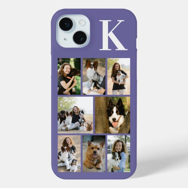 Modern 8 Pet Photo Purple Case-Mate iPhone Case (Back)