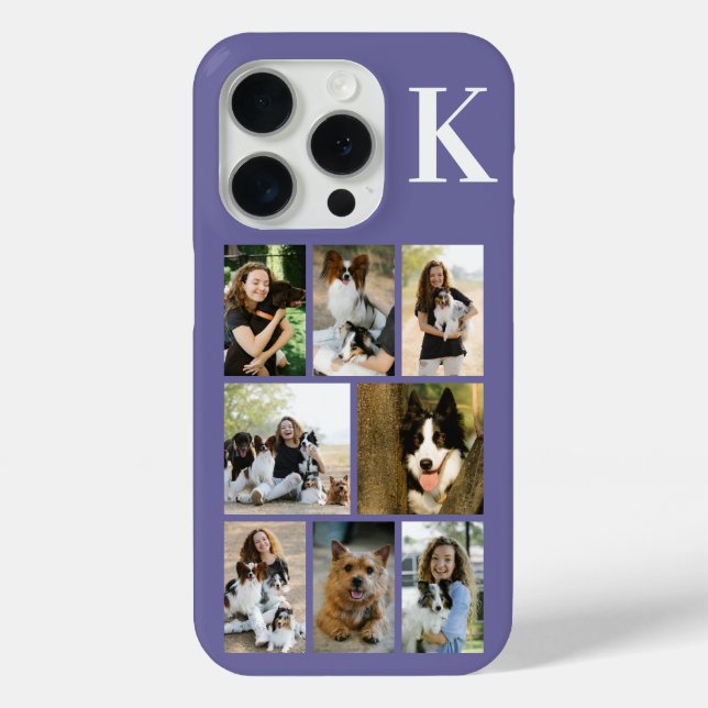 Modern 8 Pet Photo Purple Case-Mate iPhone Case (Back)
