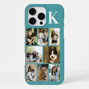 Modern 8 Pet Photo Teal iPhone 16 Pro Max Case