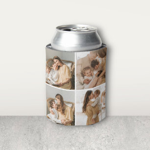 Modern 8 Photo Collage Can Cooler