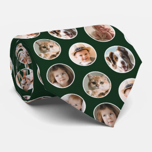 Modern 8-Photo Collage Neck Tie