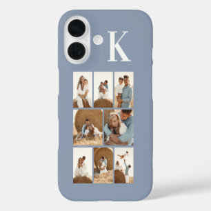 Modern 8 Photo Dusty Blue iPhone 16 Case