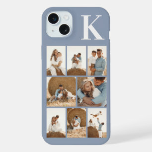 Modern 8 Photo Dusty Blue iPhone 15 Plus Case