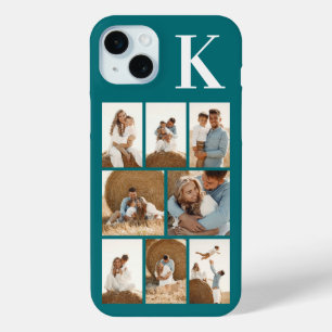 Modern 8 Photo Teal iPhone 15 Mini Case