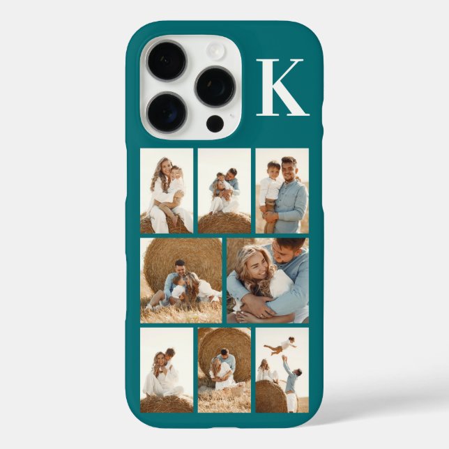 Modern 8 Photo Teal Case-Mate iPhone Case (Back)