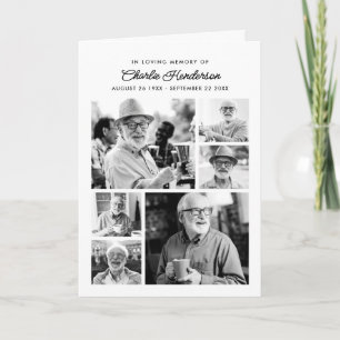 Modern 9-Photo Funeral/Memorial Service Programme