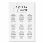 Modern 9 Tables Welcome Seating Chart