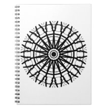 MODERN _A kaleidoscope ROSE CIRCLE _COLOR _BLACK