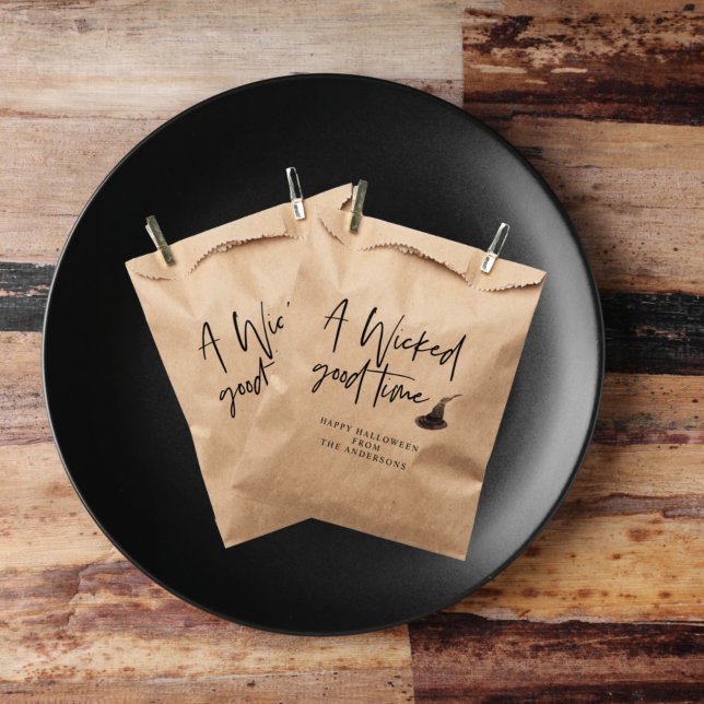 Modern A Wicked Good Time Quote | Happy Halloween  Favour Bags (Creator Uploaded)