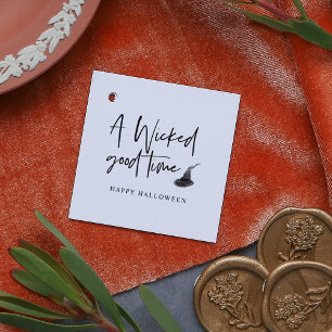 Modern A Wicked Good Time Quote Happy Halloween Favour Tags