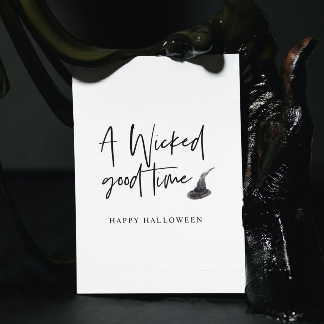 Modern A Wicked Good Time Quote | Happy Halloween Holiday Card (Creator Uploaded)