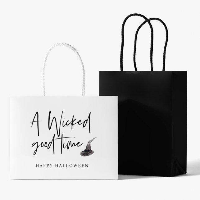Modern A Wicked Good Time Quote | Happy Halloween Large Gift Bag (Creator Uploaded)