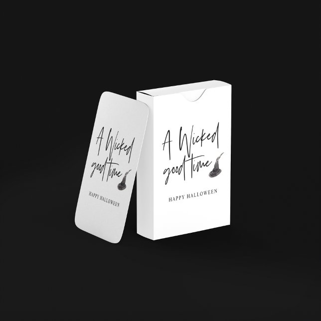 Modern A Wicked Good Time Quote | Happy Halloween Playing Cards (Creator Uploaded)