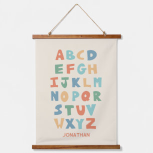 Modern ABC Alphabet Personalised Classroom Poster Hanging Tapestry