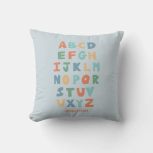Modern ABC Alphabet Personalised cute kids decor Cushion