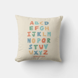 Modern ABC Alphabet Personalised cute kids decor Cushion