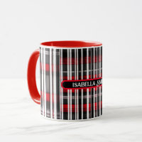 Modern Absrtact Red Black Plaid Collection