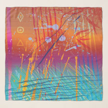 Modern Abstract 3 Chiffon Scarf
