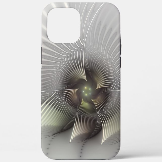 Modern Abstract 3D Shape Fractal Art Case-Mate iPhone Case (Back)