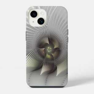 Modern Abstract 3D Shape Fractal Art iPhone 14 Case