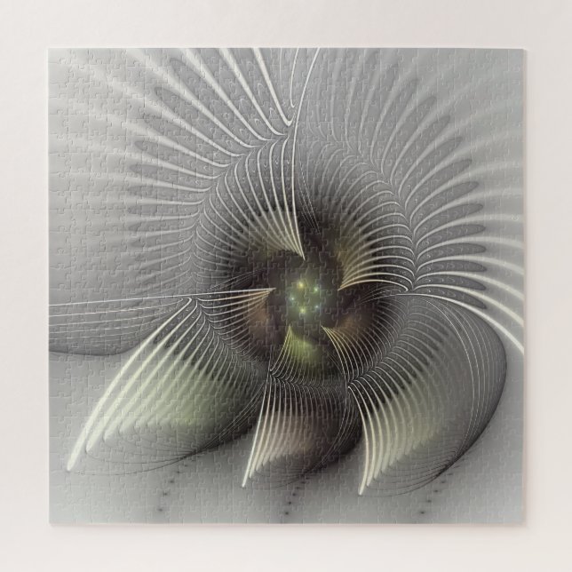 Modern Abstract 3D Shape Fractal Art Jigsaw Puzzle (Vertical)
