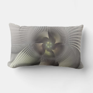 Modern Abstract 3D Shape Fractal Art Lumbar Cushion